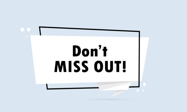 istock Dont miss out. Origami style speech bubble banner. Poster with text Dont miss out. Sticker design template. Vector EPS 10. Isolated on background 1329862731
