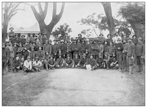 istock Antique black and white photograph: US Artillery, Malolos, Philippines 1329868739