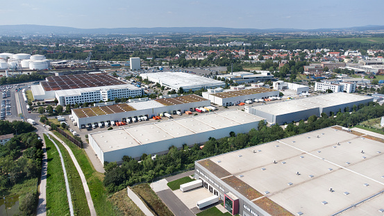 Industrial area, industrial district - aerial view