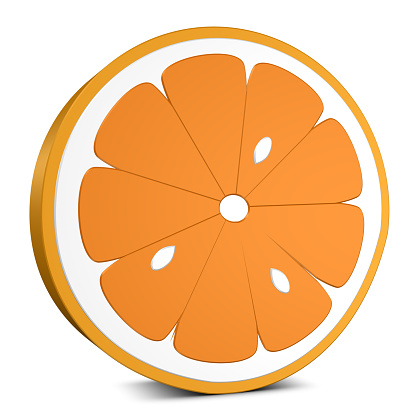 orange like button on white background – illustration