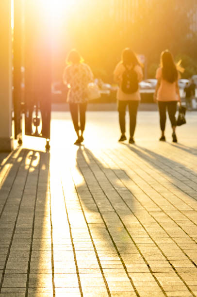 istock Women's legs in leisure shoes walking along the pathway 1329870512