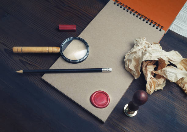 istock Vintage stationery set 1329873754