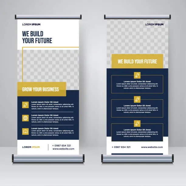 Vector illustration of Corporate rollup or X banner design template