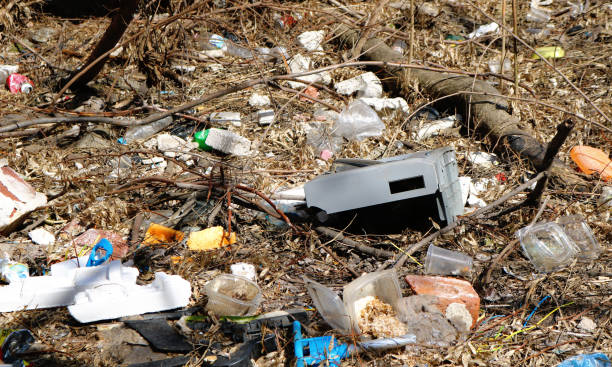 istock plastic garbage and trash in the ground of a park, to represent polution in the environment 1329877629