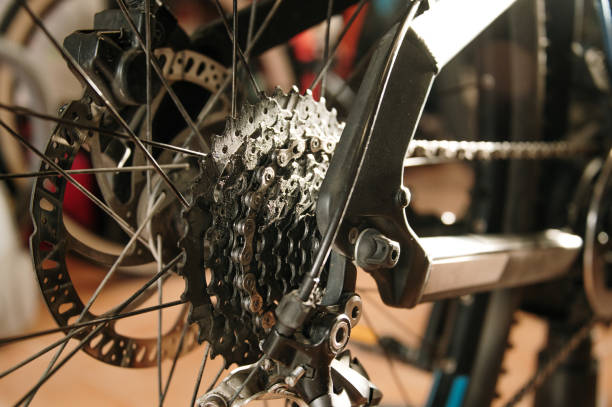 istock Close-up of a bicycle chain 1329878346
