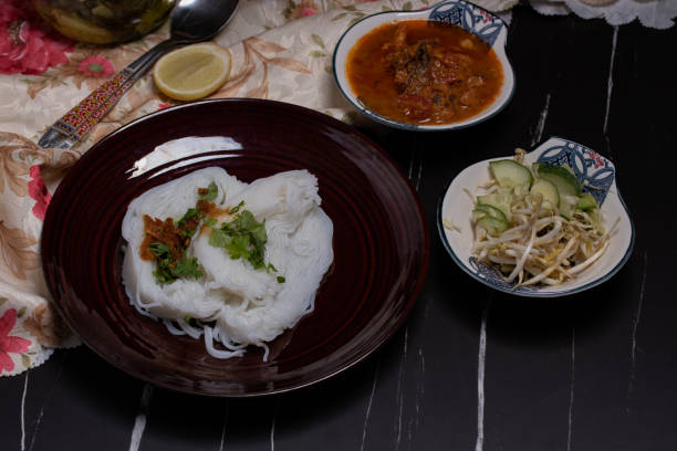 istock Rice Vermicelli With Northern Thai Pork Curry(Khanom Jeen Nam Ngiao) 1329889202