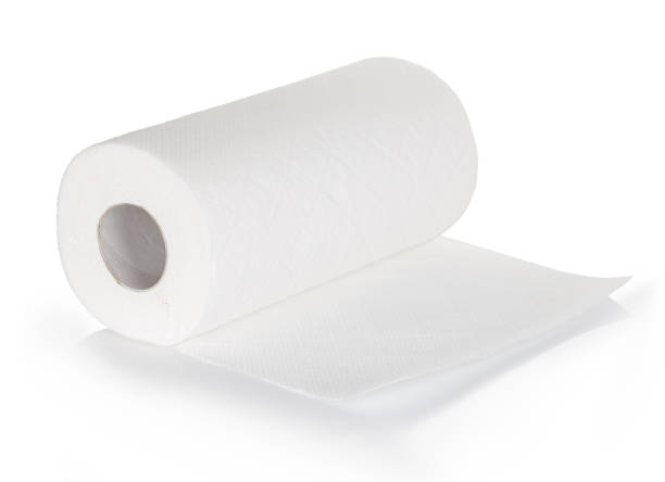istock Kitchen paper towel isolated on white background. 1329893683