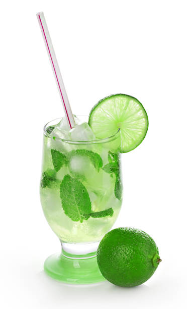 istock Mojito cocktail isolated on white background. 1329897670