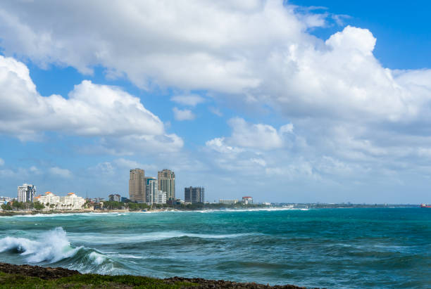 View of the city of Santo Domingo in the Dominican Republic from the malecon.
