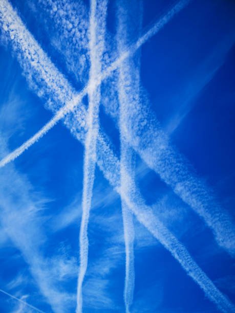 istock Sky with vapor trail of plane 1329903507