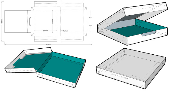 Assemble File Box Selfassembling Folding Box Ease Of Assembly No Need For Glue The Eps ...