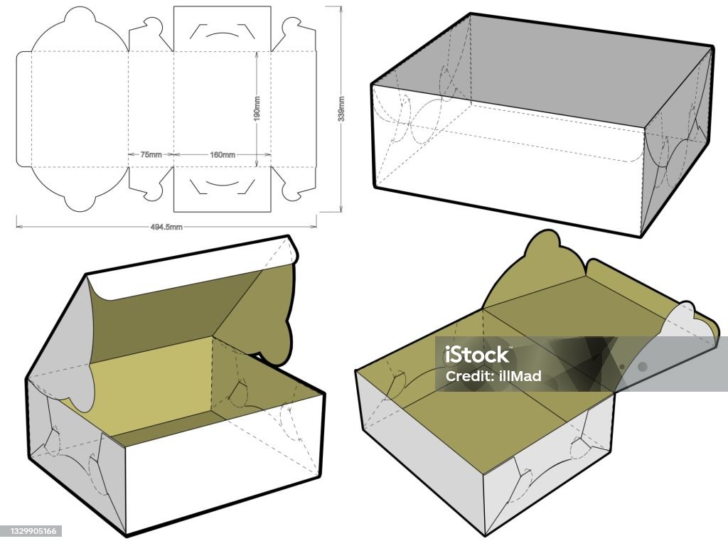 Assemble File Box Selfassembling Folding Box Ease Of Assembly No Need For Glue The Eps ...