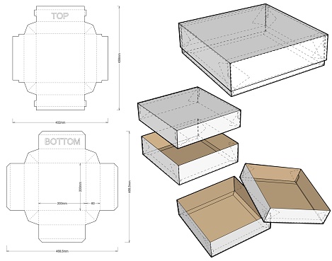 Assemble File Box Selfassembling Folding Box Ease Of Assembly No Need For Glue The Eps ...