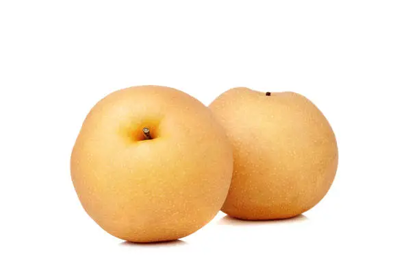 Snow pear or Korean pear on white background