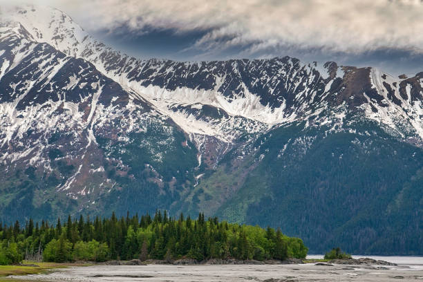 istock Snow Covered Mountains in Alaska 1329906320