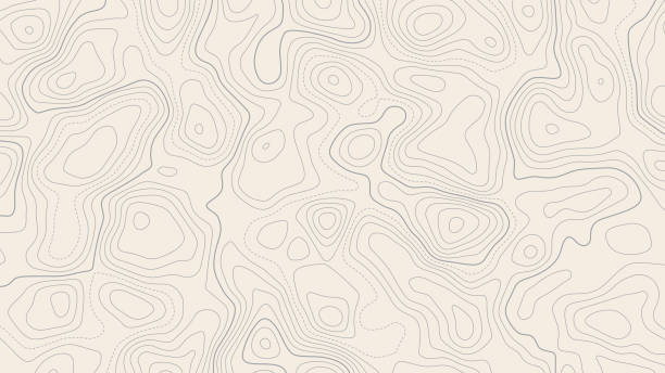 абстрактные топографические линии - beige pattern wallpaper pattern backgrounds stock illustrations