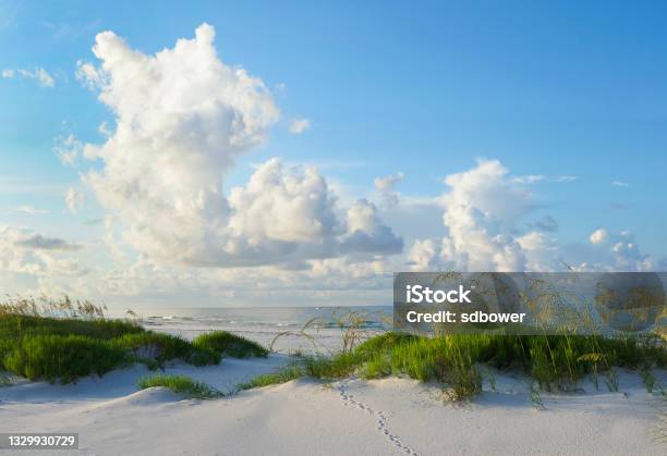 Sunrise On A Beautiful White Sand Beach On The Florida Gulf Coast Stock Photo - Download Image Now