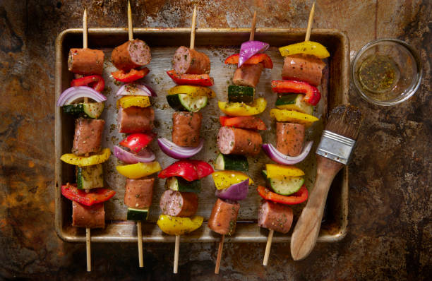 istock Italian Sausage and Pepper Kebabs 1329936467
