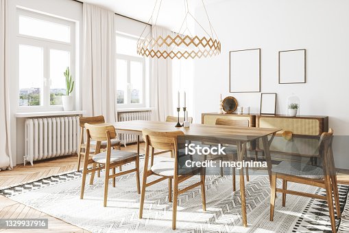 istock Scandinavian Domestic Dining Room Interior 1329937916