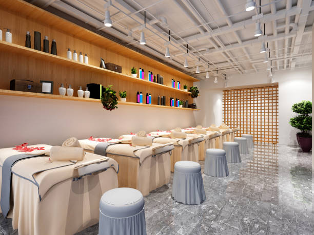istock 3d render of massage spa room 1329945951