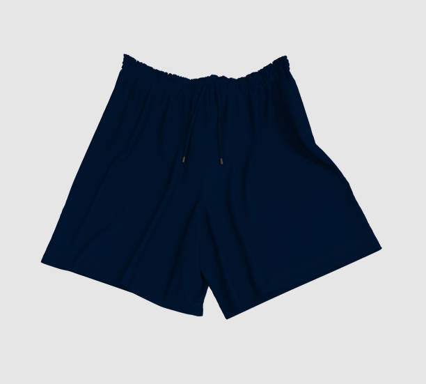 istock Blank sweat shorts mockup in front view 1329967282