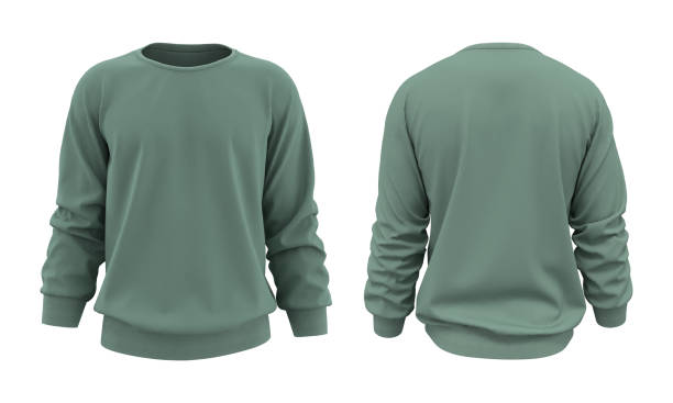 istock Blank sweatshirt mock up template in front and back views 1329967307