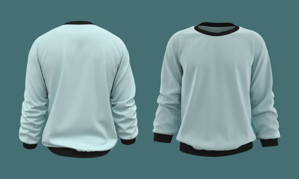 istock Blank sweatshirt mock up template in front and back views 1329967330