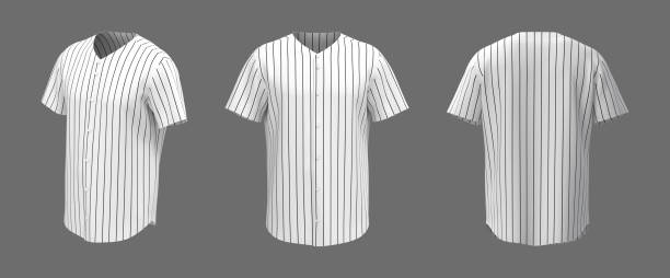 istock Baseball t-shirt mockup in front, side and back views 1329967354