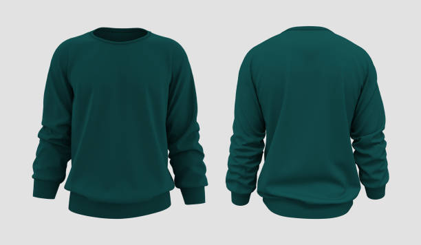 istock Blank sweatshirt mock up template in front and back views 1329967358