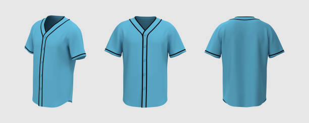 istock Baseball t-shirt mockup in front, side and back views 1329967366