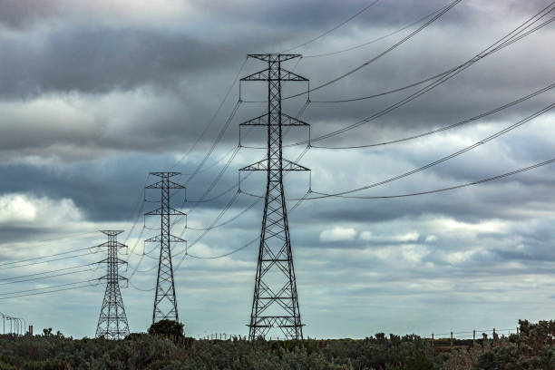power lines over famland