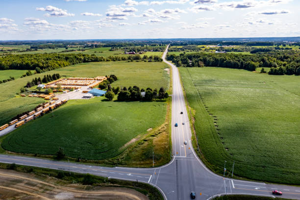 istock Aerial Farm, Caledon, Canada 1329970827