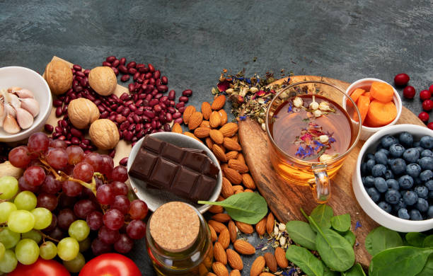 istock Selection of healthy food 1329972799