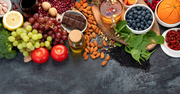 istock Selection of healthy food 1329972882
