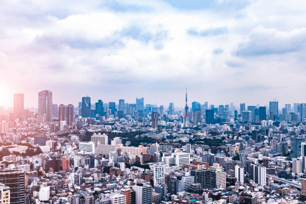 istock The Tokyo skyline sunset 1329973639