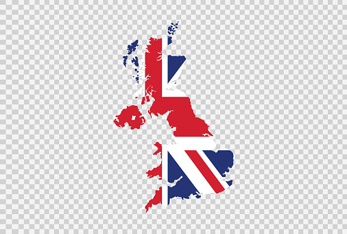 UK flag on map isolated  on jpg or transparent  background,Symbols of  United Kingdom,Great Britain,template for banner,card,advertising ,promote, TV commercial, ads, web, vector illustration