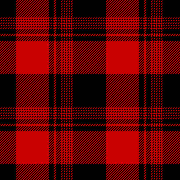 Plaid pattern in black and red. Ombre buffalo check plaid tartan graphic for spring autumn winter flannel shirt, dress, jacket, other modern fashion textile print. Striped textured design. Plaid pattern in black and red. Ombre buffalo check plaid tartan graphic for spring autumn winter flannel shirt, dress, jacket, other modern fashion textile print. Striped textured design. buffalo check stock illustrations