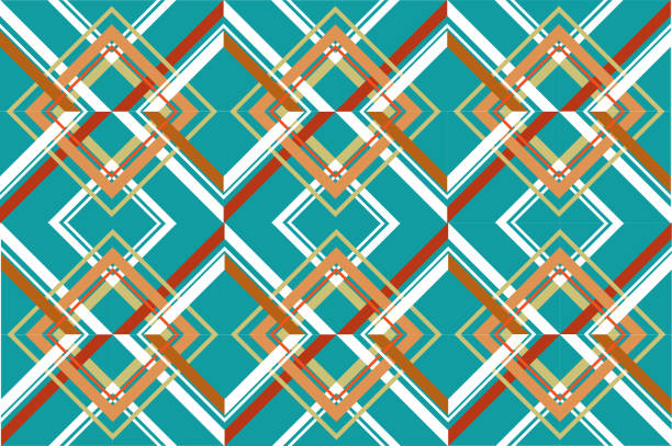 illustrazioni stock, clip art, cartoni animati e icone di tendenza di vettore geometrico di pattern geometrico senza cuciture in stile vintage giapponese - anneal