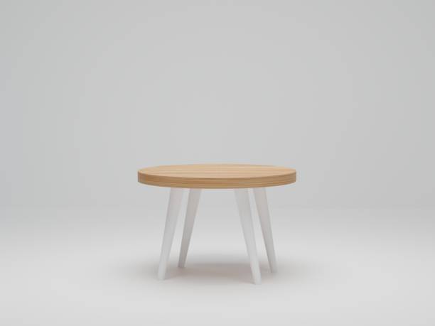 istock Empty white tabletop on white background, Mockup for display product or montage for advertising 1329985954
