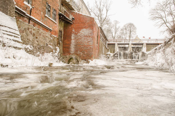 istock Frozen Aleksupite waterfall in winter day,  Kuldiga, Latvia 1329988263