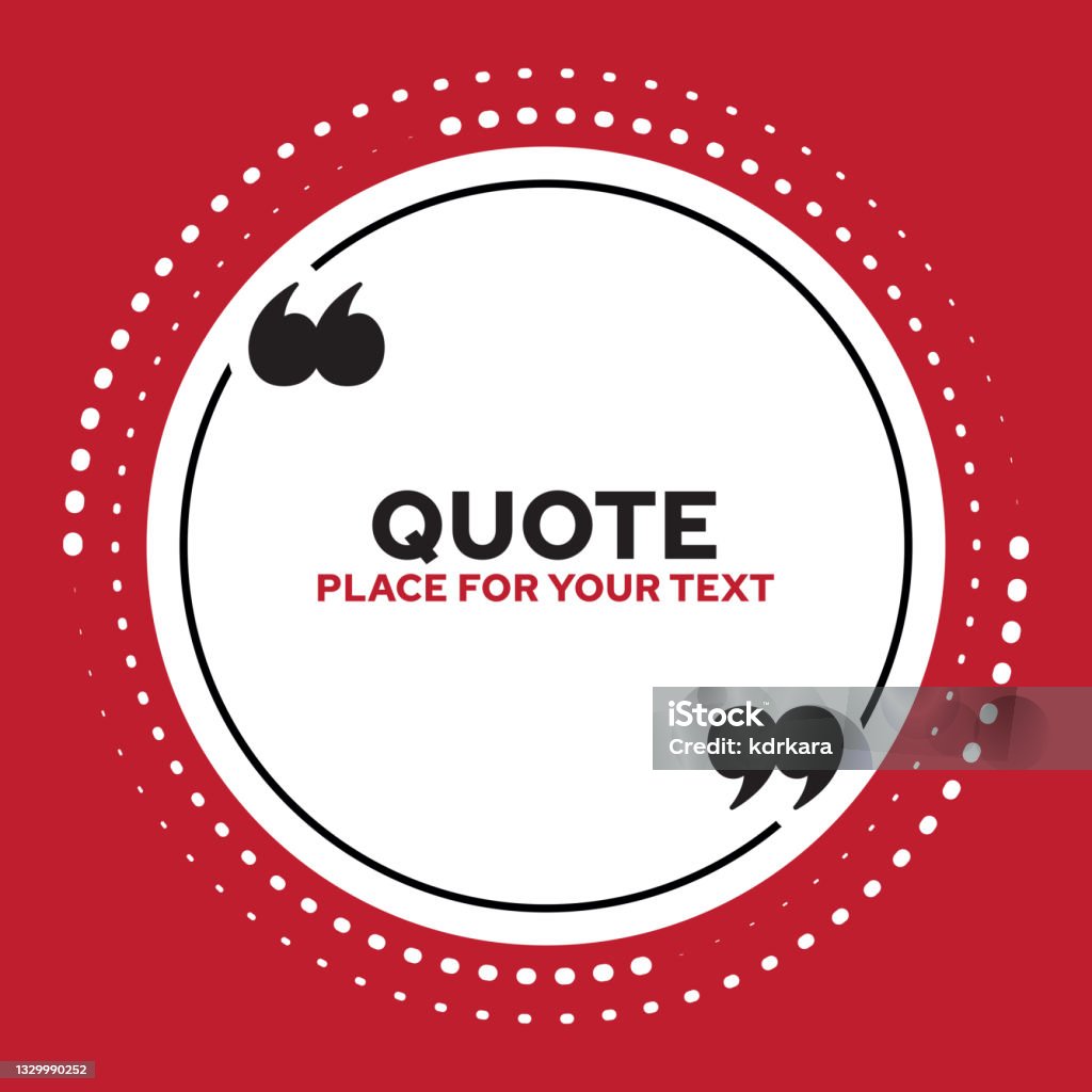 Text Quotes Rounded Quotation Text Writing Area In Quotation Citation Writing Template ...