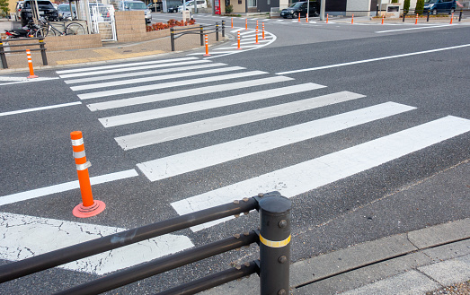A photo of a pedestrian crossing taken in Japan. Unmanned.