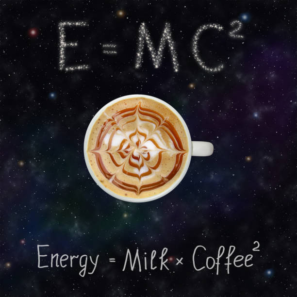 Cup of coffee on space background
