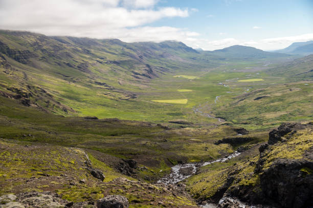 istock Majestic volcanic landscape covered with moss in Iceland highlands 1329993063