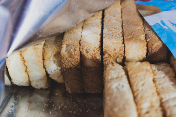 istock Closeup shot of toasted bread in a packaging 1330000969