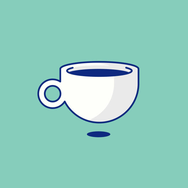 Coffee mug Vector illustration of a vibrant colored coffee mug or cup. coffee cup stock illustrations