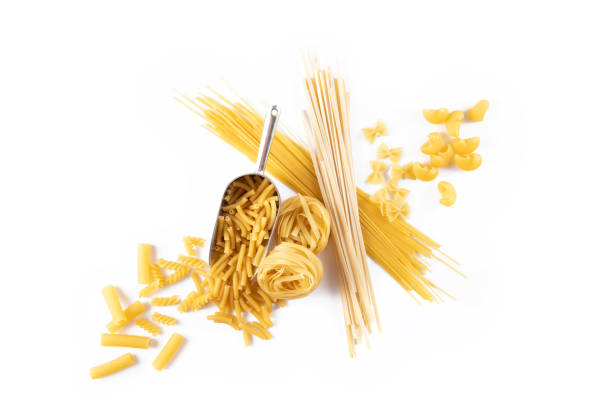 istock Variety of Pasta Isolated on White Background 1330017427