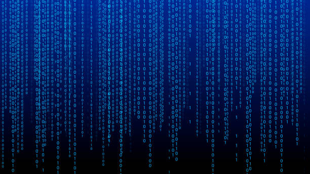 Blue Matrix Code Wallpaper