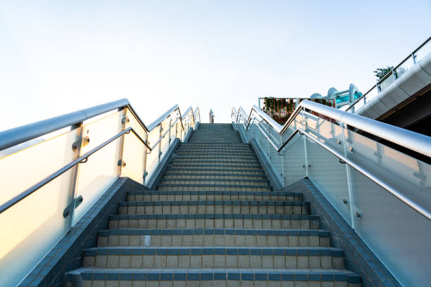 A stairway leading up