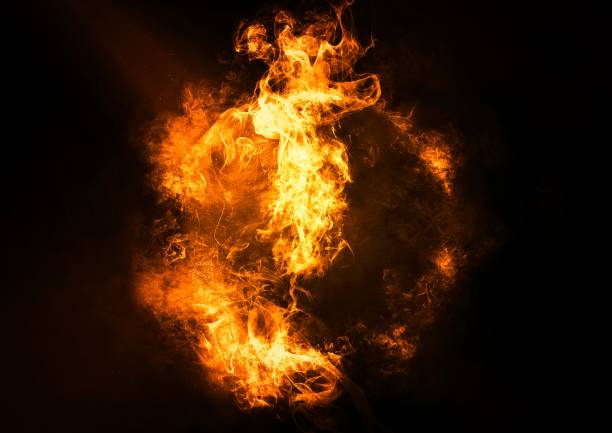 istock Burning fireball and black background 1330024858